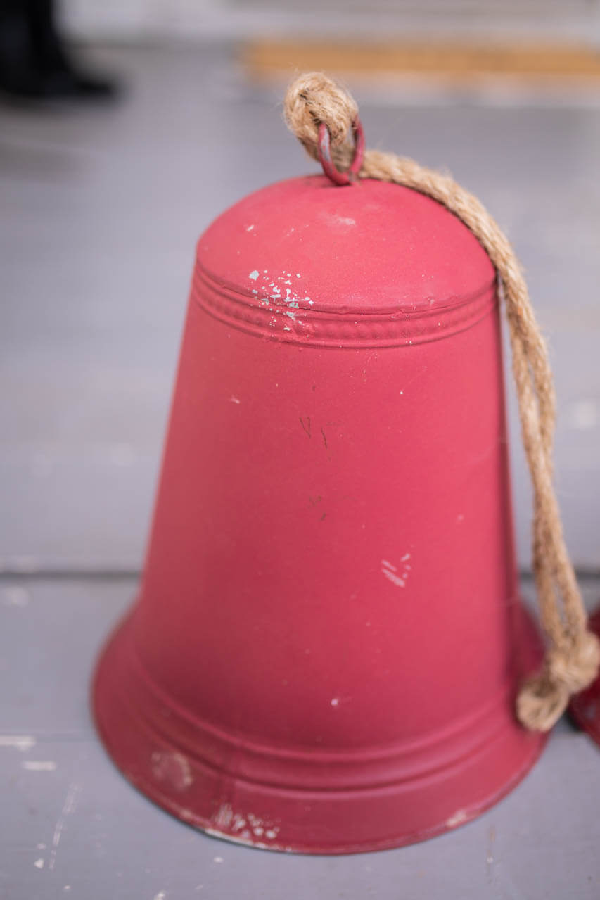 Red Tin Bells - Set of 3