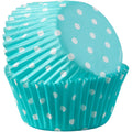 Wilton Baby Blue with White Polka Dots Cupcake Liners, 75-Count