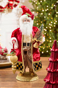 21" Hallelujah Santa With Tree On Base