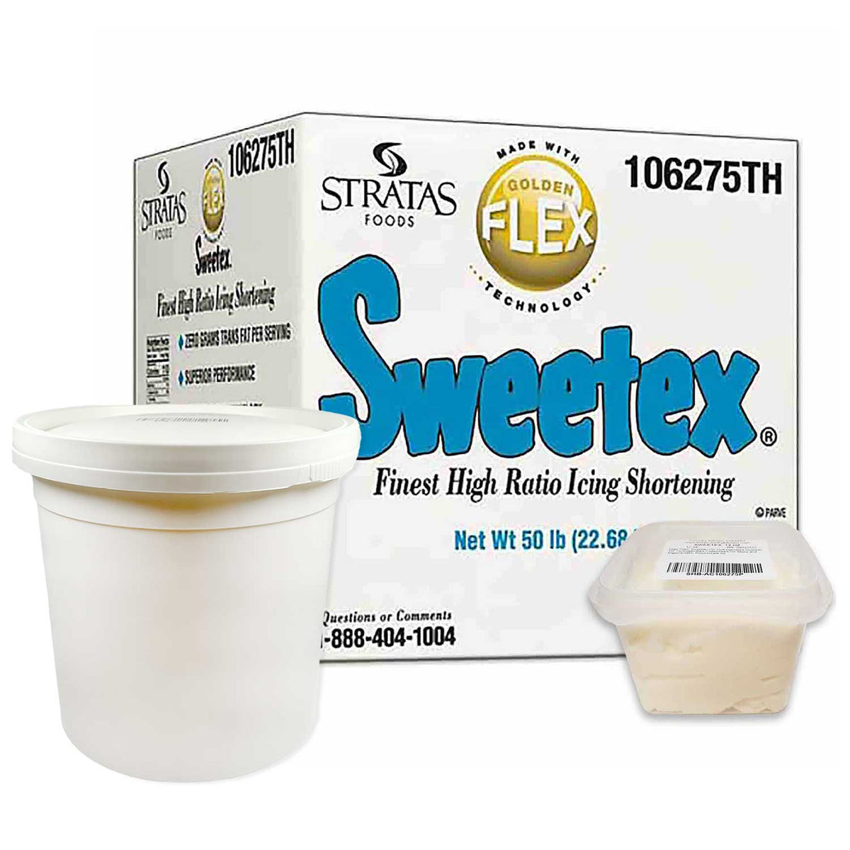 Sweetex Golden Flex Finest High Ratio Cake and Icing Shortening 3 lb.
