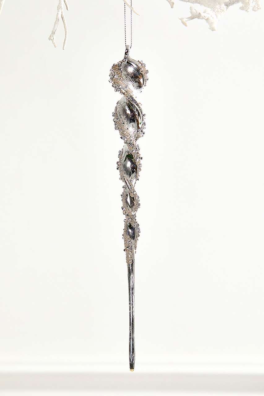 10" Glass Icicle Ornament
