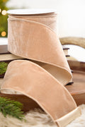 4" X 10 Yard Taupe Deluxe Velvet Ribbon