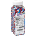 Red, White and Blue jimmies Mix Sprinkles 26 oz. handheld container