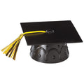 Graduation Black Grad Cap with Tassels Layon Cake - 12 set