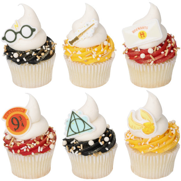 Harry Potter Wizarding World Assorted Sugar Decorations – 12 Count toppers 12 pc set