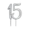 15 Birthday Quinceañera Diamond Milestone Monogram Cake Kit Topper