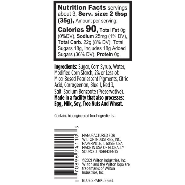 Wilton Blue Sparkle Gel – 3.5 oz.