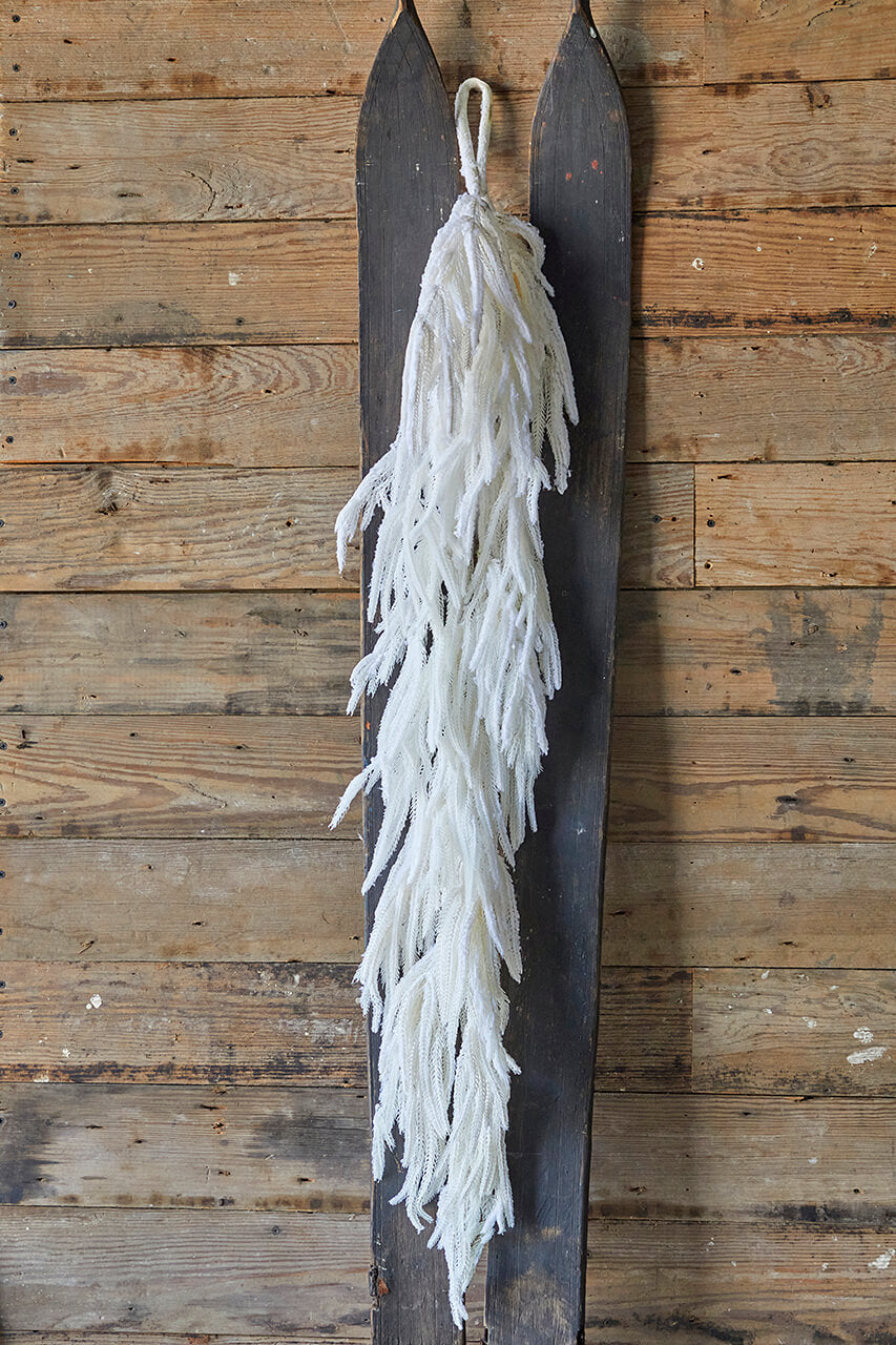 48” Real Touch Flocked White Norfolk Garland
