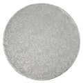 8" Round Silver Foil Cake Board Drum