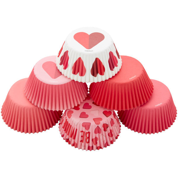 Wilton Red & Pink Hearts Valentine Cupcake Liners, 150-Count