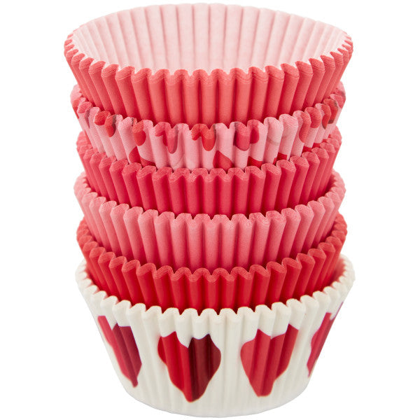 Wilton Red & Pink Hearts Valentine Cupcake Liners, 150-Count Set