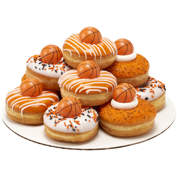 Basketball Rings 3D, Cupcake Decorations, Food Safe Cake Toppers – 144 Pack