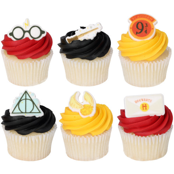 Harry Potter Wizarding World Assorted Sugar Decorations – 12 Count toppers 12 pc set